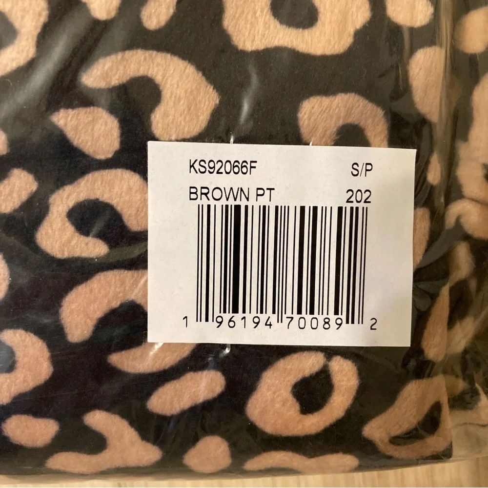 NWT Kate Spade 3 Pc Velour Pajama Set Leopard Print